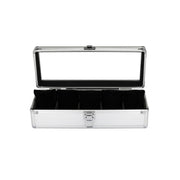 Mainspring Soldado 5 Slot Watch Case in Silver #MS-CBOX2-01 open