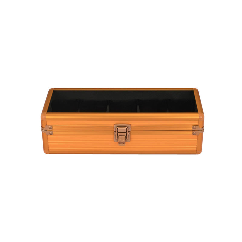 Mainspring Soldado 5 Slot Watch Case in Tiger Orange #MS-CBOX2-03 closed