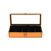 Mainspring Soldado 5 Slot Watch Case in Tiger Orange #MS-CBOX2-03 open