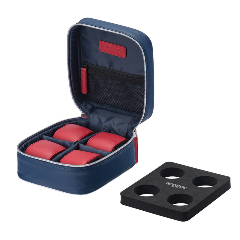 Mainspring Raceday Sidecar 4 Slot Watch and Utility Case in Hawthorn Blue #MS-SIDBOX-01 open