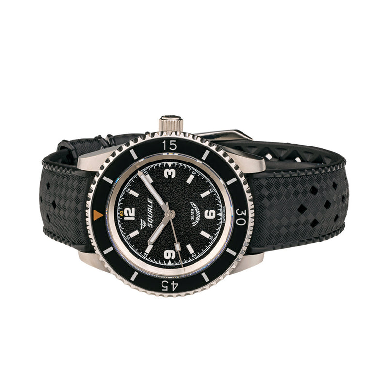 Squale Montauk 300 Meter Swiss Made Automatic Dive Watch with Black Sand Dial #MTK-11 side