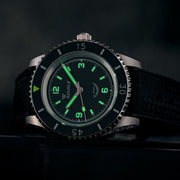Squale Montauk 300 Meter Swiss Made Automatic Dive Watch with Black Sand Dial #MTK-11 lume