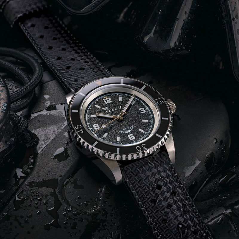 Squale Montauk 300 Meter Swiss Made Automatic Dive Watch with Black Sand Dial #MTK-11 lifestyle