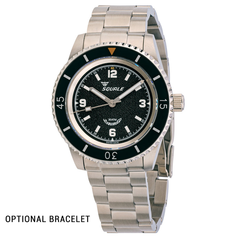 Squale Montauk 300 Meter Swiss Made Automatic Dive Watch with Black Sand Dial #MTK-11 optional