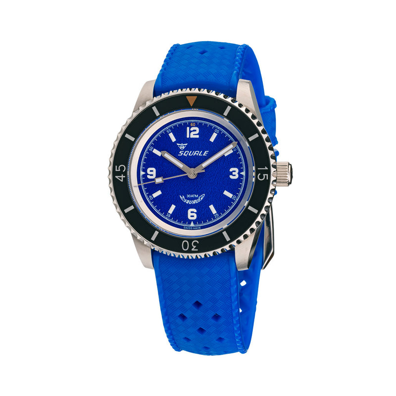 Squale Montauk 300 Meter Swiss Made Automatic Dive Watch with Blue Sand Dial #MTK-12