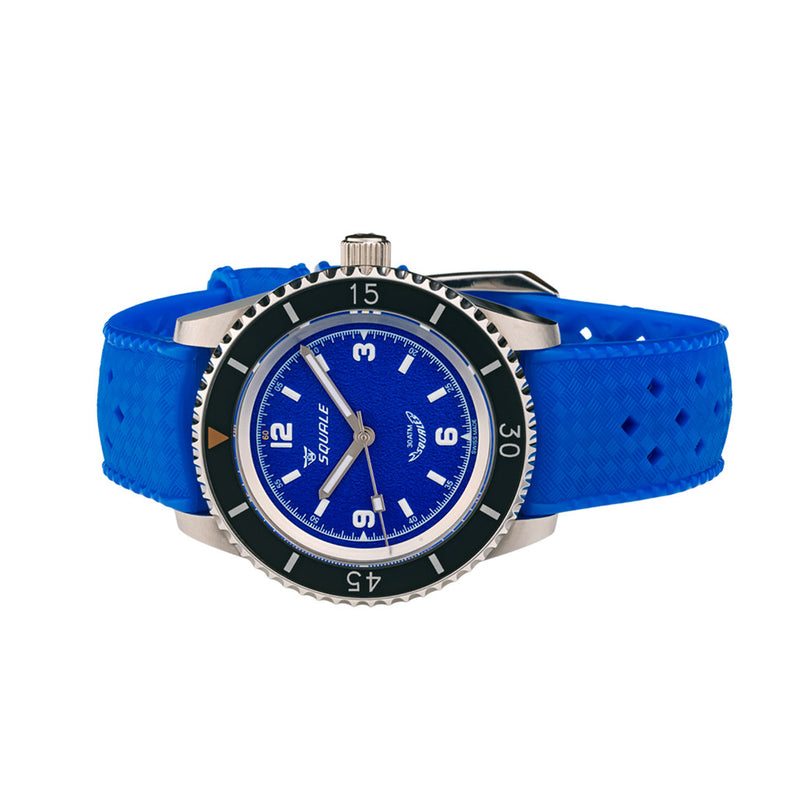 Squale Montauk 300 Meter Swiss Made Automatic Dive Watch with Blue Sand Dial #MTK-12 side