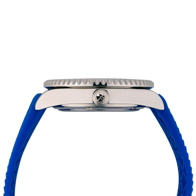 Squale Montauk 300 Meter Swiss Made Automatic Dive Watch with Blue Sand Dial #MTK-12 crown