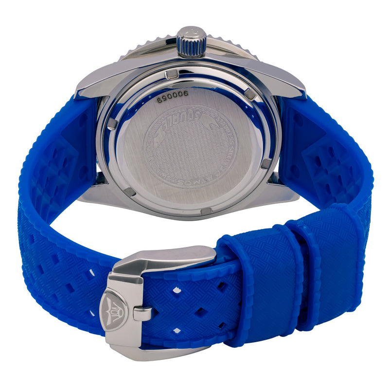 Squale Montauk 300 Meter Swiss Made Automatic Dive Watch with Blue Sand Dial #MTK-12 back