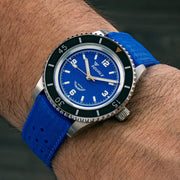 Squale Montauk 300 Meter Swiss Made Automatic Dive Watch with Blue Sand Dial #MTK-12 wrist