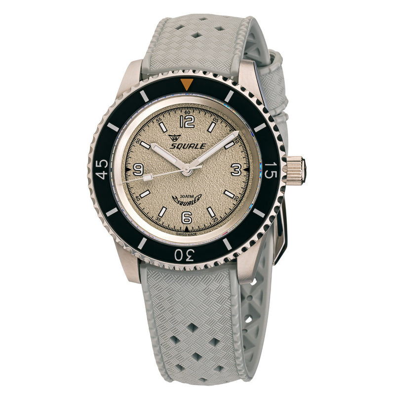 Squale Montauk 300 Meter Swiss Made Automatic Dive Watch with Grey Sand Dial #MTK-13 zoom