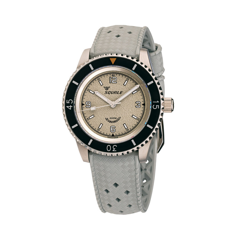 Squale Montauk 300 Meter Swiss Made Automatic Dive Watch with Grey Sand Dial #MTK-13