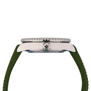 Squale Montauk 300 Meter Swiss Made Automatic Dive Watch with Green Sand Dial #MTK-14 crown