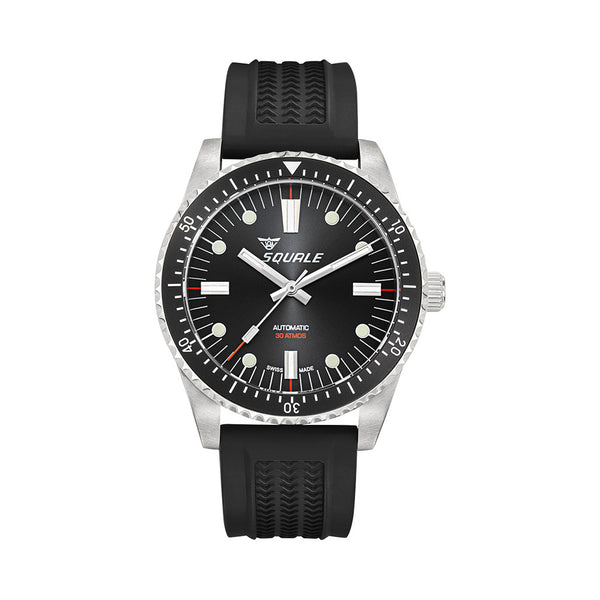 Squale Montauk 300M Swiss Automatic Diver with Black Sea Dial #MTK-21