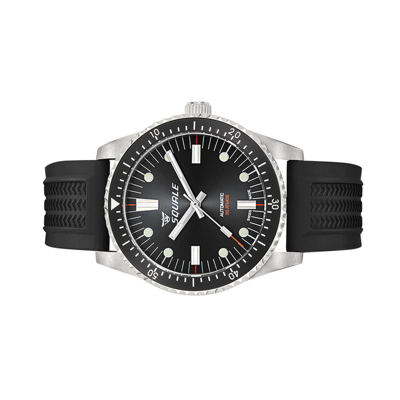 Squale Montauk 300M Swiss Automatic Diver with Black Sea Dial #MTK-21