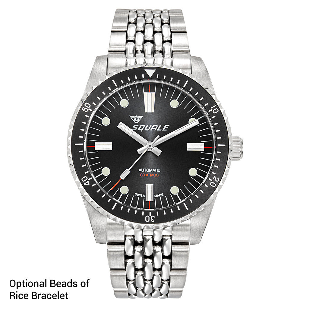 Squale Montauk 300M Swiss Automatic Diver with Black Sea Dial #MTK