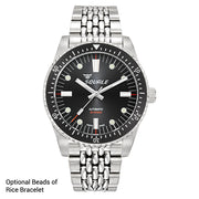Squale Montauk 300M Swiss Automatic Diver with Black Sea Dial #MTK-21