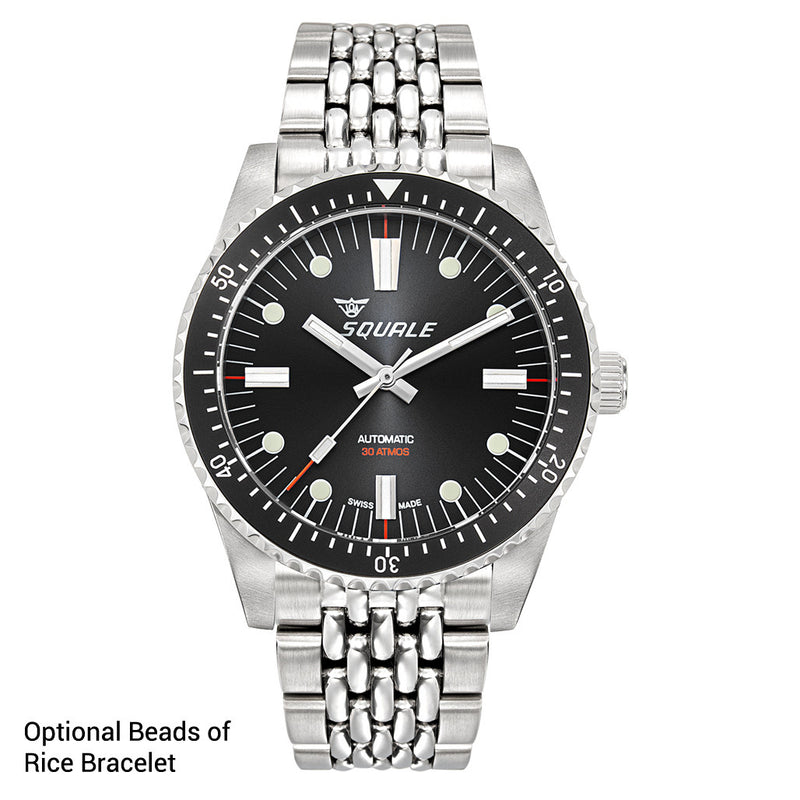 Squale Montauk 300M Swiss Automatic Diver with Black Sea Dial #MTK-21