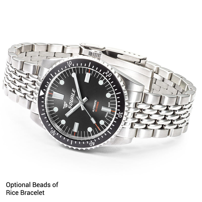 Squale Montauk 300M Swiss Automatic Diver with Black Sea Dial #MTK-21