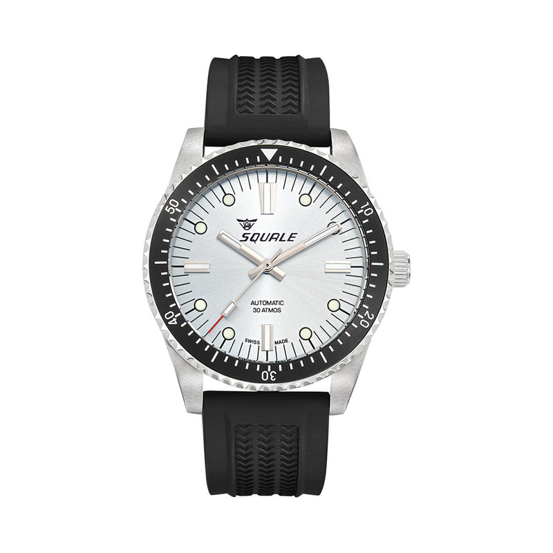 Squale Montauk 300M Swiss Automatic Diver with Frozen Silver Dial #MTK-23