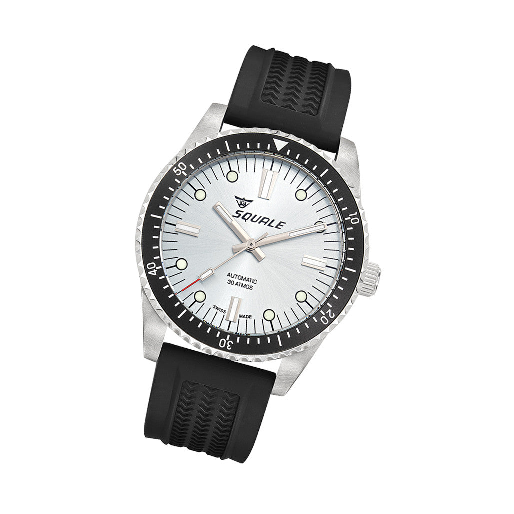 Squale Montauk 300M Swiss Automatic Diver with Frozen Silver Dial