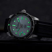 Squale Montauk 300M Swiss Automatic Diver with Frozen Silver Dial #MTK-23