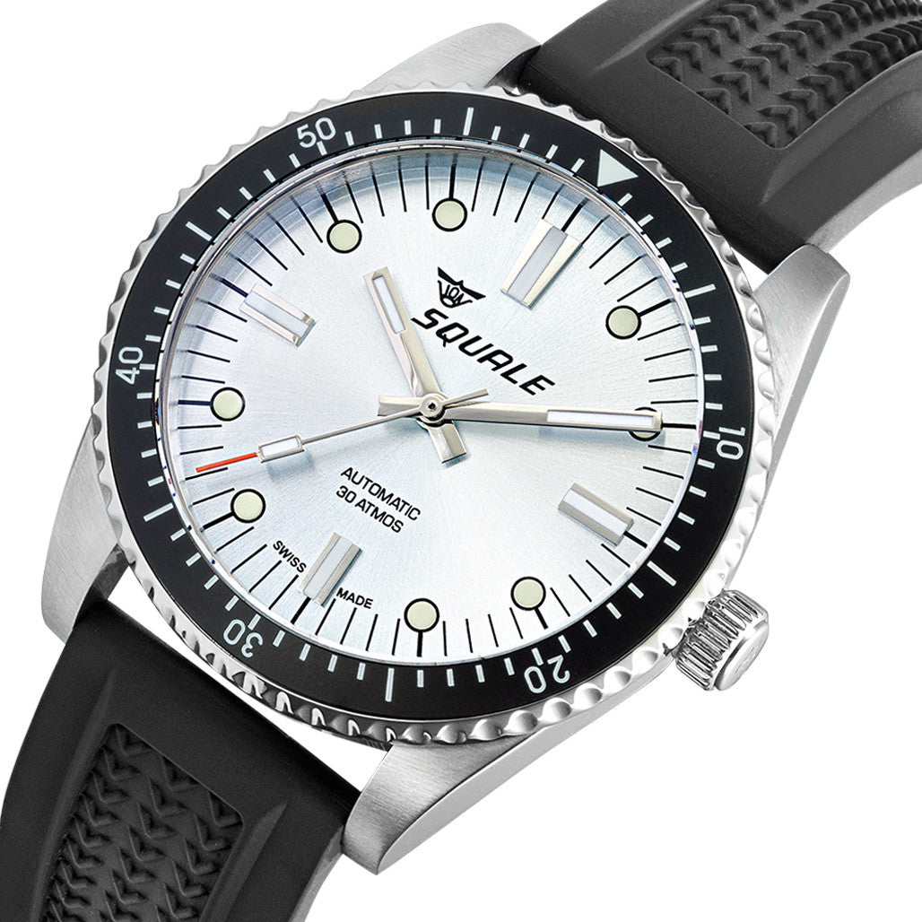 Squale Montauk 300M Swiss Automatic Diver with Frozen Silver Dial