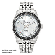 Squale Montauk 300M Swiss Automatic Diver with Frozen Silver Dial #MTK-23