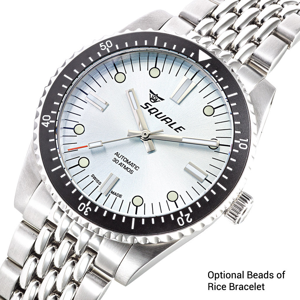 Squale Montauk 300M Swiss Automatic Diver with Frozen Silver Dial