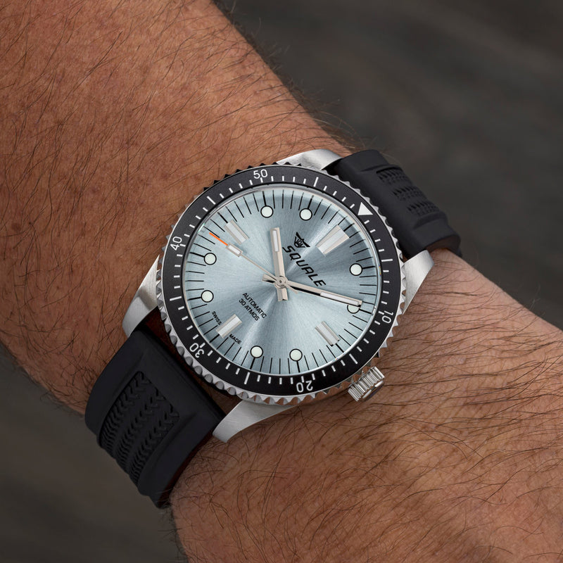 Squale Montauk 300M Swiss Automatic Diver with Frozen Silver Dial #MTK-23