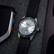 Squale Montauk 300M Swiss Automatic Diver with Frozen Silver Dial #MTK-23