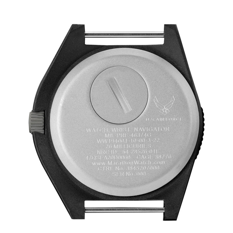 Marathon USAF Swiss Made Quartz Navigator Watch Caseback