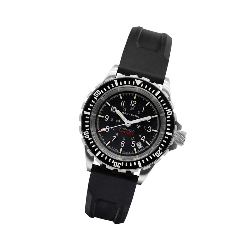Marathon Swiss Made, GSAR Automatic Military Divers Watch #WW194006NGM Tilt