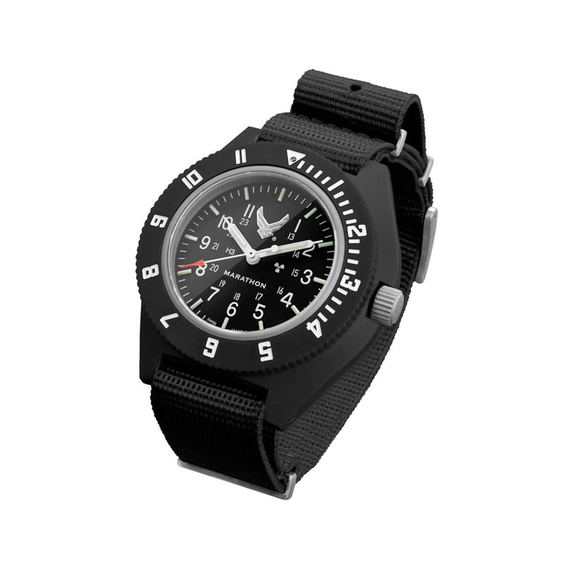 Marathon USAF Swiss Made Quartz Navigator Watch Tilted View
