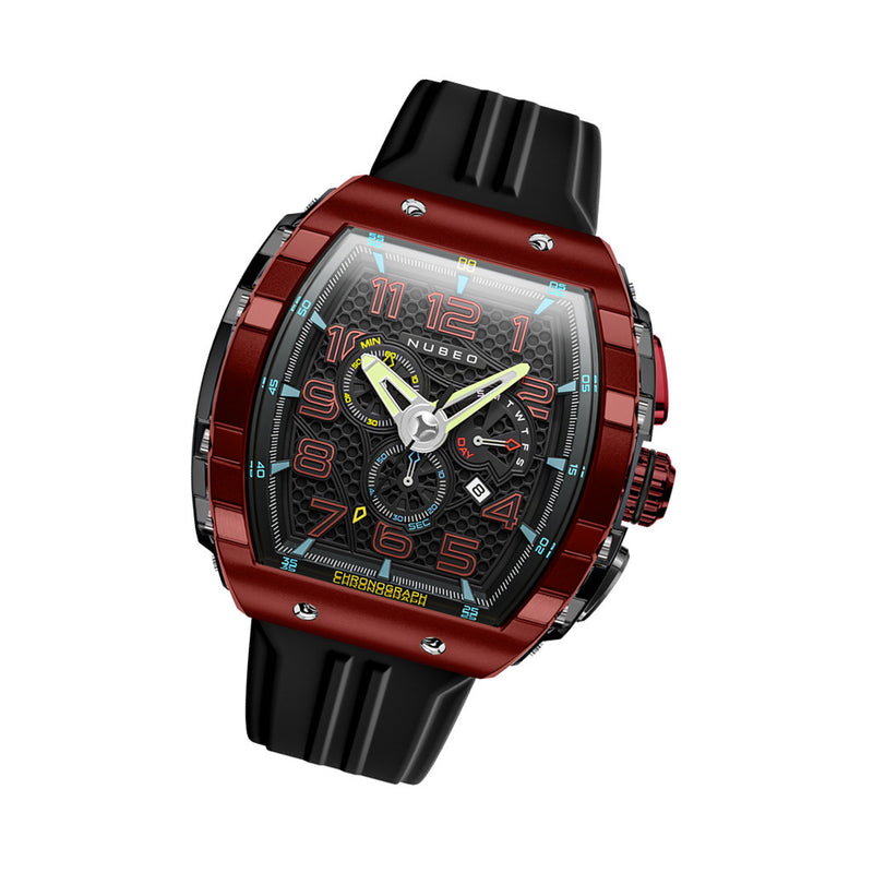 Nubeo Magellan Retrograde Chronograph Crimson Red #NB-6088-03