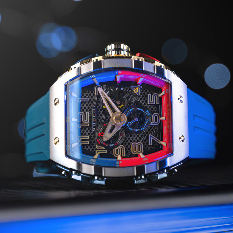 Nubeo Magellan Retrograde Chronograph Gamer Blue #NB-6088-04