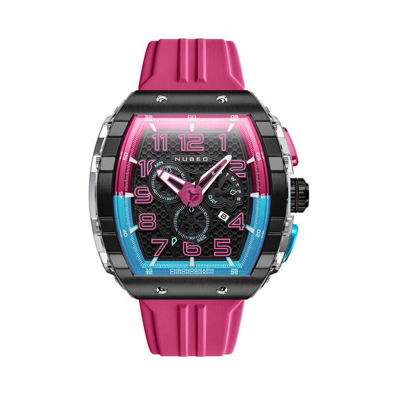 Nubeo Magellan Retrograde Chronograph Bubblegum Pink #NB-6088-07