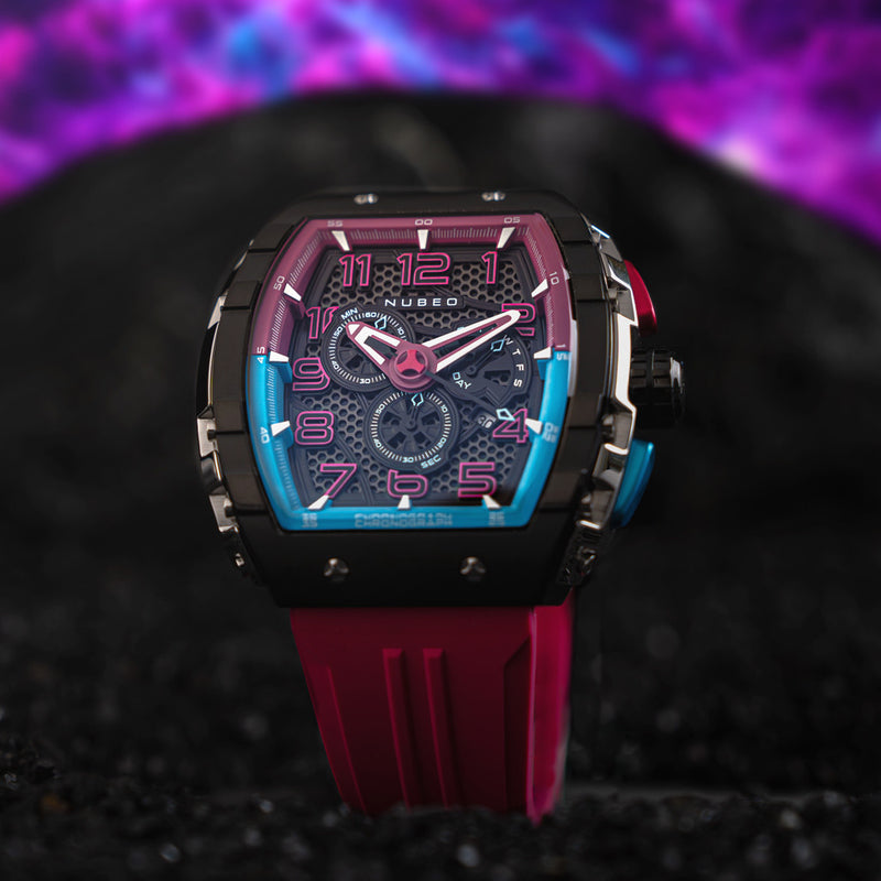 Nubeo Magellan Retrograde Chronograph Bubblegum Pink #NB-6088-07