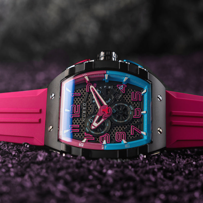 Nubeo Magellan Retrograde Chronograph Bubblegum Pink #NB-6088-07