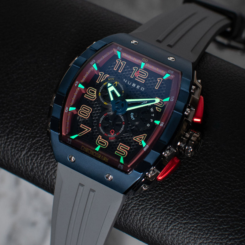 Nubeo Magellan Retrograde Chronograph Spaceship Black #NB-6088-08