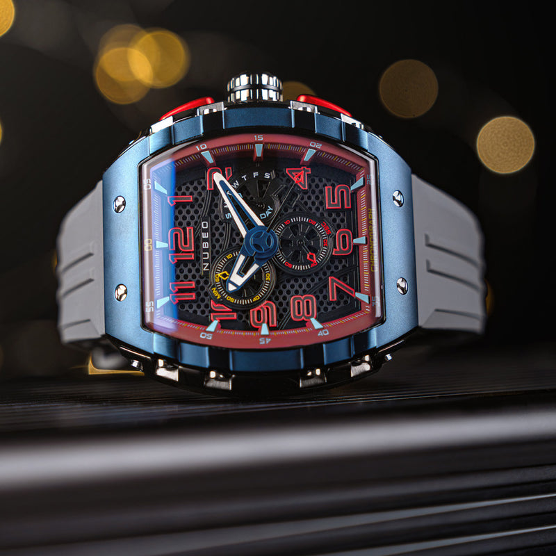 Nubeo Magellan Retrograde Chronograph Spaceship Black #NB-6088-08
