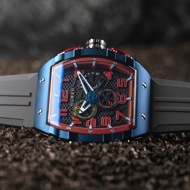 Nubeo Magellan Retrograde Chronograph Spaceship Black #NB-6088-08
