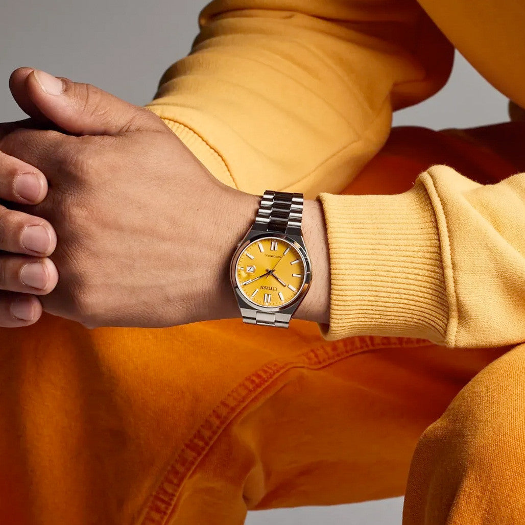 Citizen Tsuyosa Sports Automatic with Sunray Yellow Dial #NJ0150