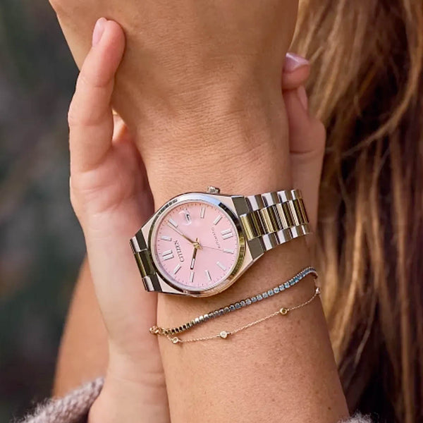 Citizen Tsuyosa 37mm Sports Automatic with Pastel Pink Dial #NJ0200-50Z