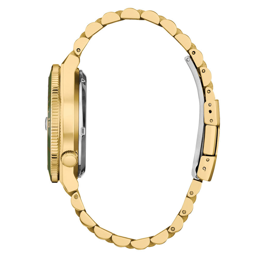 Citizen Tsuyosa Shore Watch in Yellow Goldtone with Green Dial