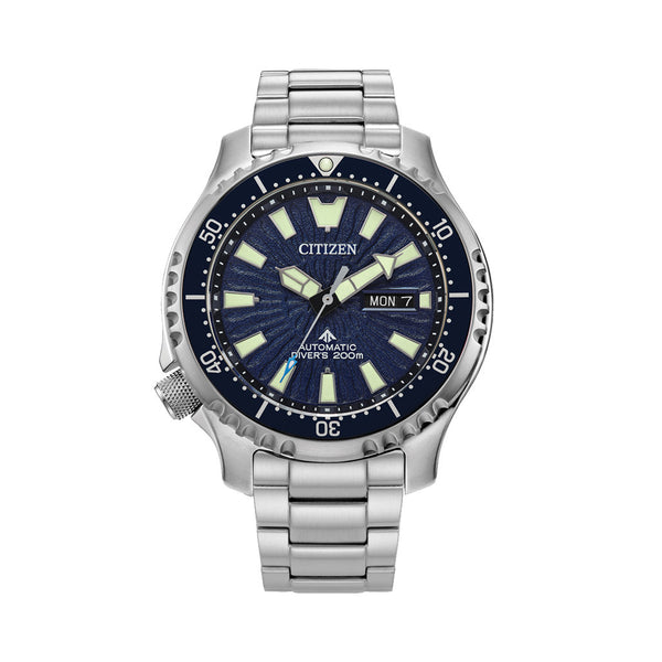 Citizen Automatic Promaster Dive Watch with Blue Dial and Stainless Steel Bracelet #NY0136-52L