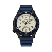 Citizen Automatic Promaster Dive Watch with PVD Case, Fully Lumed Dial and Blue Strap #NY0137-09A
