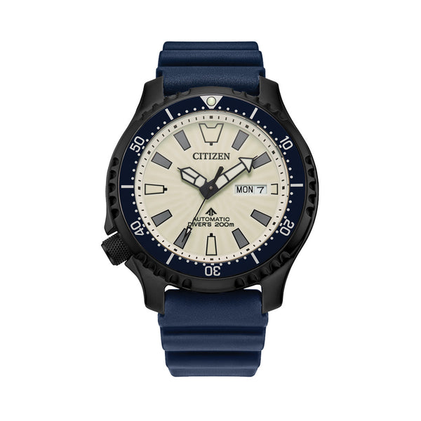 Citizen Automatic Promaster Dive Watch with PVD Case, Fully Lumed Dial and Blue Strap #NY0137-09A