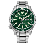 Citizen Automatic Promaster Dive Watch with Green Dial and Stainless Steel Bracelet #NY0151-59X zoom
