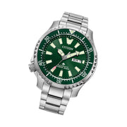 Citizen Automatic Promaster Dive Watch with Green Dial and Stainless Steel Bracelet #NY0151-59X tilt