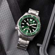 Citizen Automatic Promaster Dive Watch with Green Dial and Stainless Steel Bracelet #NY0151-59X lifestyle